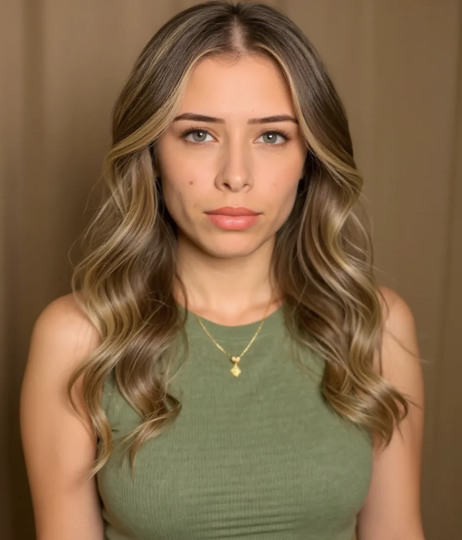Flowing Long Layers with Ash Bronde Highlights